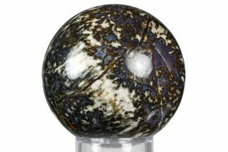 Polished Canadian River Plume Agate Sphere - Texas #369063