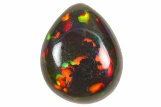 Polished Precious Ethiopian Black Fire Opal Cabochon ( grams) #369193