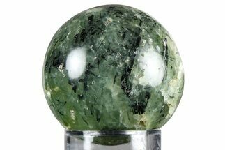 Polished Prehnite With Epidote Sphere #369433