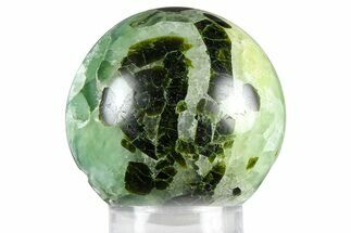 Polished Prehnite With Epidote Sphere #369435