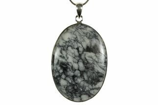 Polished Pinolite Pendant (Necklace) - Sterling Silver #369862