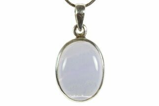 Blue Lace Agate Pendant (Necklace) - Sterling Silver #369865
