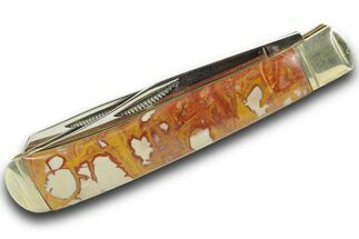 Pocket Knife With Noreena Jasper Inlays - Hand-Crafted In Utah #370819