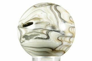 Polished Zebra Calcite Sphere - Idaho #370986