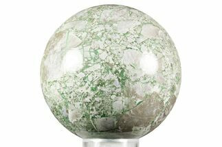 Polished Forest Green Lucin Variscite Sphere - Utah #371007