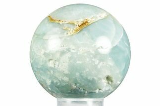 Polished Blue Utah Sky Calcite Sphere - Utah #371124