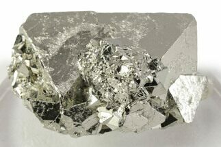 Gleaming Octahedral Pyrite Crystal Cluster - Peru #371186