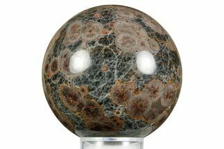Polished Orbicular Rhyolite (Peanut Obsidian) Sphere - Mexico #371238