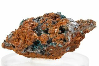 Teal Blue Rosasite with Calcite Crystals - Mexico #371862