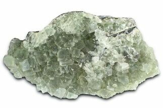 Green Cubic Fluorite Crystal Cluster on Matrix - China #372108