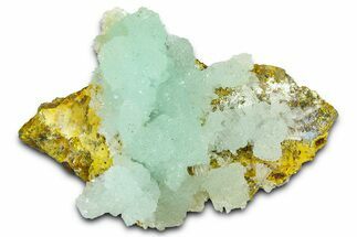 Blue-Green Aragonite Aggregation - Wenshan Mine, China #372136