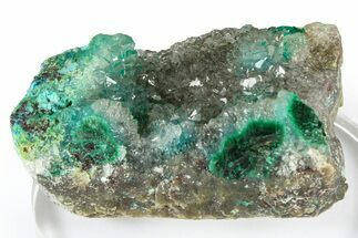 Glassy Quartz Crystals with Dioptase - Sanda, Congo #372219