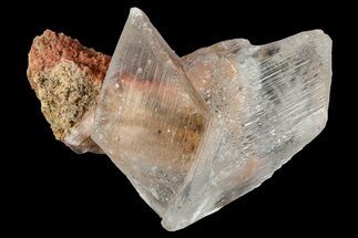 Glassy Selenite Crystals on Matrix - Naica Mine, Mexico #372222