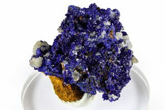 Cerussite Crystals on Sparkling Azurite - Congo #372235
