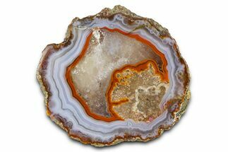 Polished Blue/Red Banded Agate - Kerrouchen, Morocco #372671