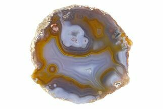 Polished Purple & Orange Banded Agate - Kerrouchen, Morocco #372707