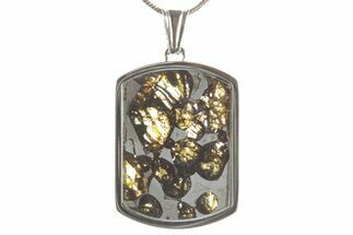 Sericho Pallasite Dog Tag Meteorite Pendant - Kenya #373084