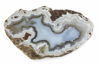 Polished Banded Agate Nodule Half - Wiley's Well, California #373389