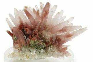 Hematite Quartz Crystals on Lustrous Epidote - Peru (New Find) #375581