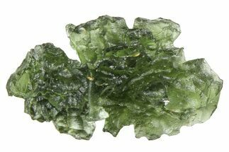 Green Moldavite Tektite ( g) - Besednice, Czech Republic #376332