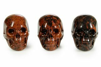 Polished Mahogany Obsidian Skulls #378709