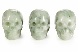 Polished Chlorite Quartz Crystal Skulls #378716