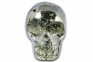 Gleaming Pyrite Skull - Peru #378837