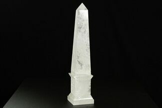 Polished Clear Quartz Obelisk - Madagascar #378865