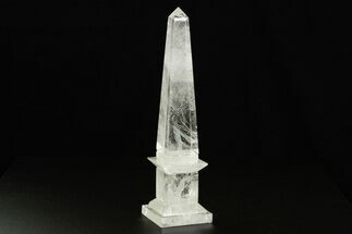 Polished Clear Quartz Obelisk - Madagascar #378869