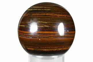 Polished Tiger Iron Stromatolite Sphere - Billion Years #379558