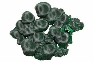 Chatoyant Fibrous Malachite Crystal Cluster - DR Congo #379683