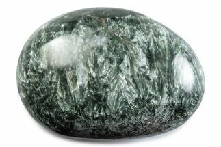 Polished Seraphinite Stone - Korshunovkiy Mine, Siberia #380137