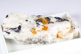 Violet Yoderite & Kyanite Crystals on Quartz - Tanzania #380265