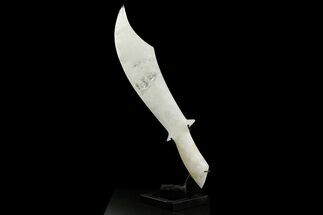 Polished Quartz Crystal Sword with Metal Stand #379928