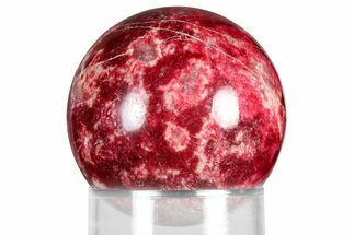 Vibrant Pink, Polished Thulite Sphere - Trondheim, Norway #380806