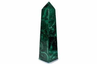 Tall Polished Malachite Obelisk - DR Congo #381161