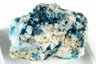 Vibrant Blue Veszelyite Crystal Cluster - China #381299