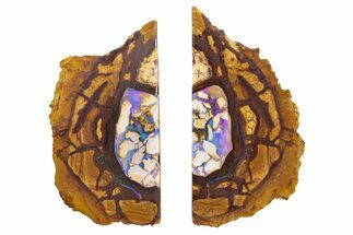 Stunning Yowah Nut Boulder Opal Pair - Australia #381719