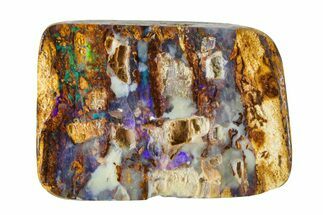 Colorful Polished Boulder Opal Specimen - Queensland, Australia #381792