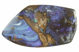 Colorful Polished Boulder Opal Specimen - Queensland, Australia #381738