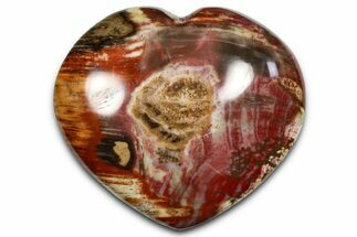 Polished Triassic Petrified Wood Heart - Madagascar #381865