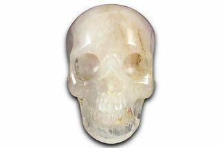 Bargain, Realistic Rose Quartz Crystal Skull - Brazil #382123