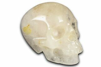 Realistic Rose Quartz Crystal Skull - Brazil #382124