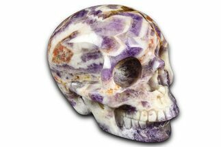 Realistic Chevron Amethyst Skull #382105