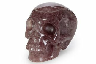 Realistic Strawberry Quartz Crystal Skull #381936