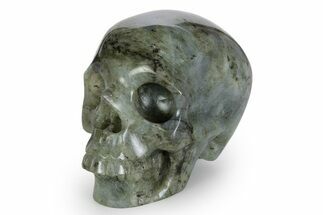 Realistic, Polished Labradorite Skull - Madagascar #381952