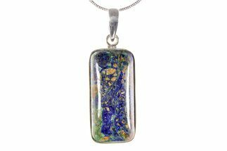 Stunning Malachite and Azurite Pendant - Sterling Silver #382506