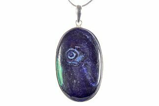 Stunning Malachite and Azurite Pendant - Sterling Silver #382507