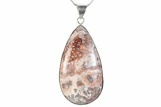 Polished Crazy Lace Agate Pendant - Mexico #376900