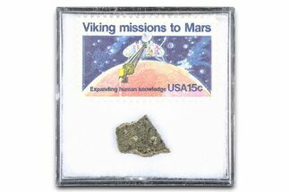 Martian Meteorite ( g) Slice - With Viking Mission Stamp #383237